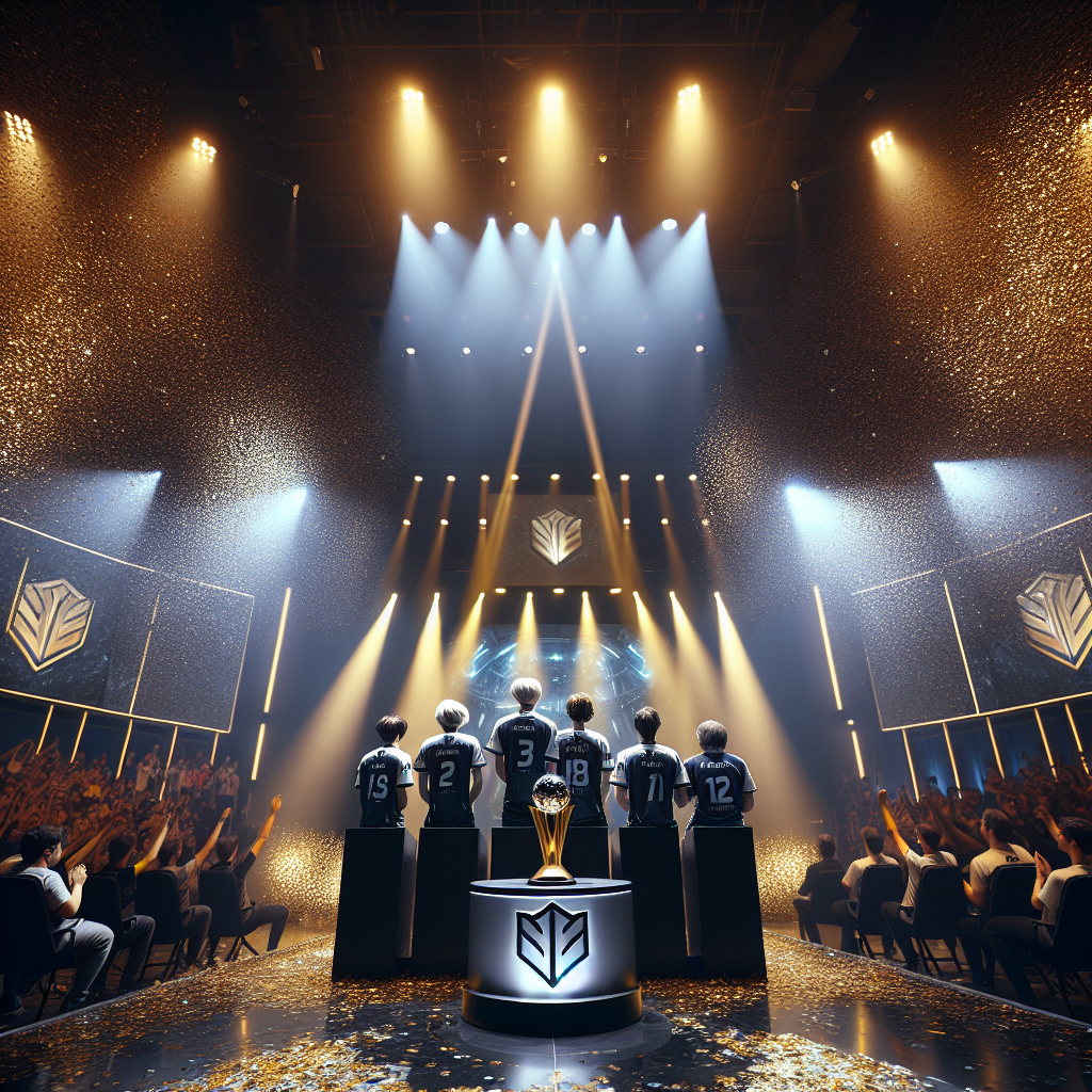 CS2 major final, Natus Vincere celebrate 3-2 triumph, trophy and confetti